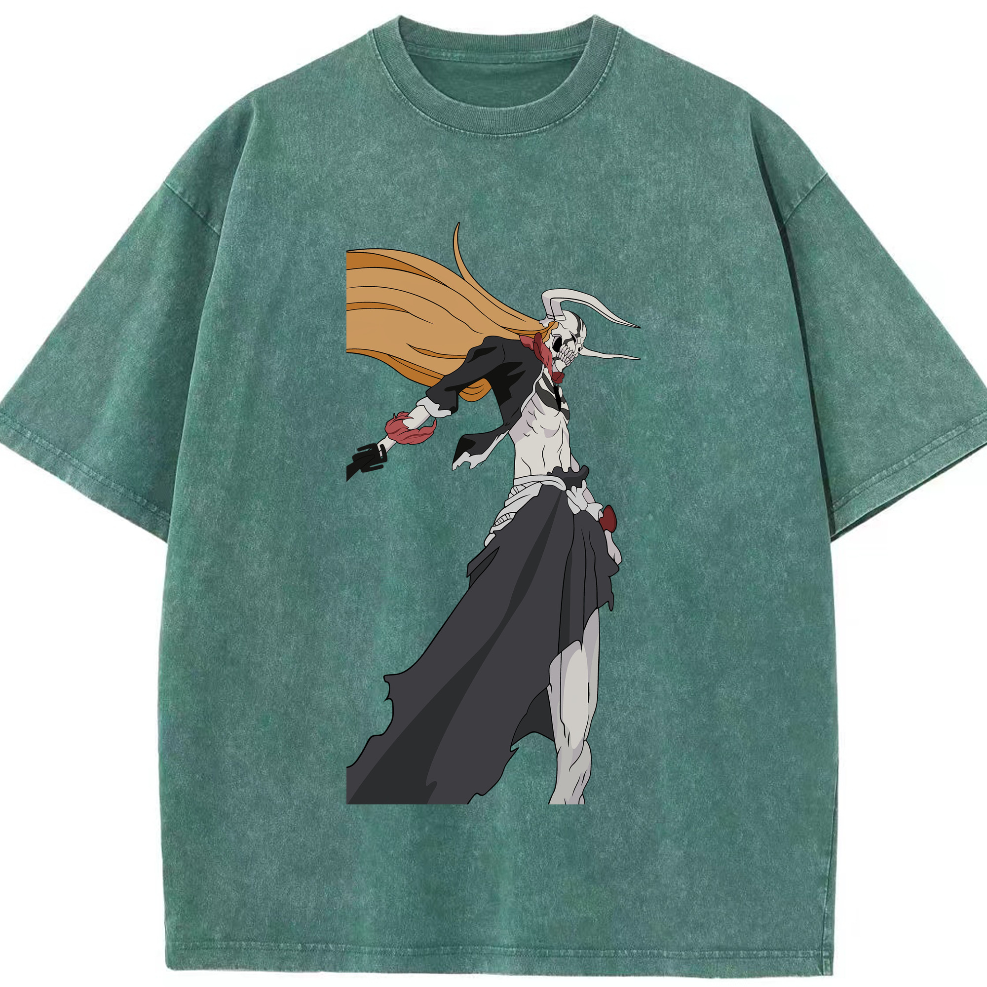（画像用） ブリーチ 黒崎一護（くろさき いちご）BLEACH Kurosaki Ichigo 綿100% ヴィンテージ風 半袖Tシャツ（フロントプリント）